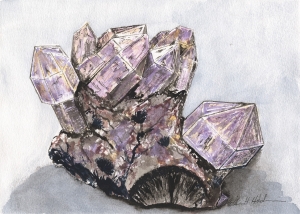 Amethyst with Geothite